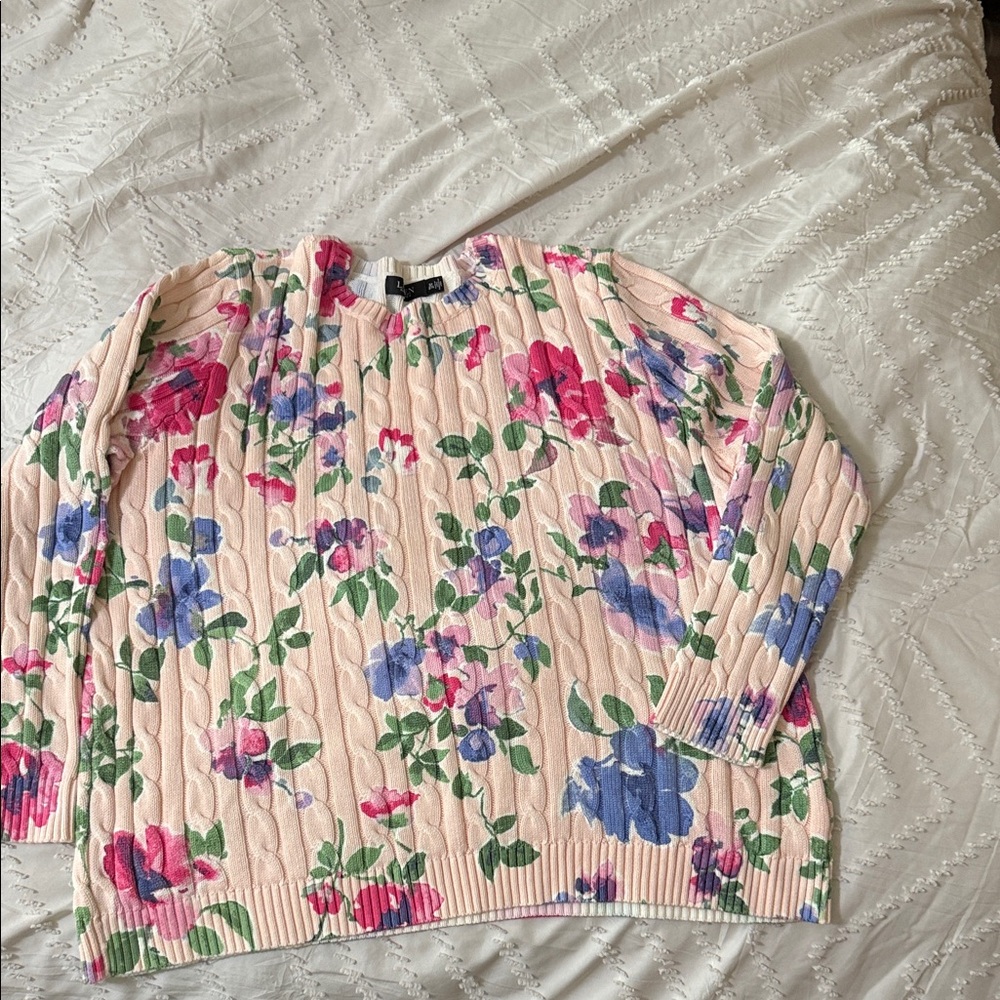 Ralph Lauren Floral Knit Sweater